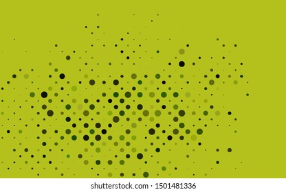 Light Green vector texture with disks. Illustration with set of shining colorful abstract circles. Design for posters, banners.