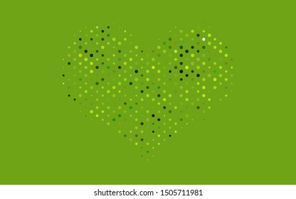 Light Green vector texture with disks. Beautiful colored illustration with blurred circles in nature style. Pattern of water, rain drops.