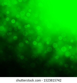 Light Green vector texture with disks. Abstract colorful disks on simple gradient background. Pattern for booklets, leaflets.