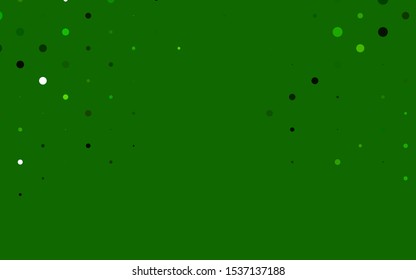 Light Green vector texture with disks. Modern abstract illustration with colorful water drops. Template for your brand book.