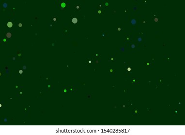 Light Green vector texture with disks. Beautiful colored illustration with blurred circles in nature style. Pattern for beautiful websites.