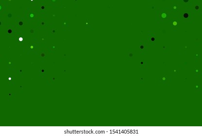 Light Green vector texture with disks. Modern abstract illustration with colorful water drops. Template for your brand book.