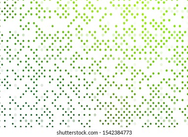 Light Green vector texture with disks. Glitter abstract illustration with blurred drops of rain. Pattern for ads, leaflets.