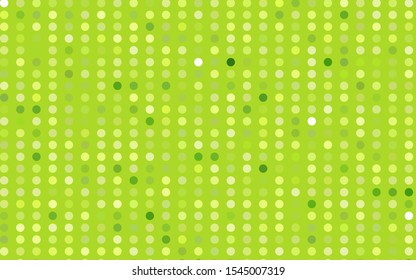 Light Green vector texture with disks. Glitter abstract illustration with blurred drops of rain. Pattern for ads, leaflets.