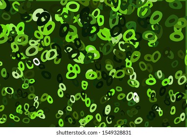 Light Green vector texture with disks. Illustration with set of shining colorful abstract circles. Template for your brand book.