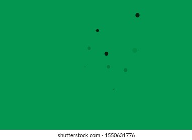 Light Green vector texture with disks. Abstract illustration with colored bubbles in nature style. Design for business adverts.