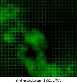 Light Green vector texture with disks. Abstract decorative design in gradient style with bubbles. Pattern for booklets, leaflets.