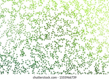 Light Green vector texture with disks. Abstract illustration with colored bubbles in nature style. Design for business adverts.