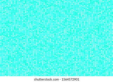 Light Green vector texture with disks. Abstract illustration with colored bubbles in nature style. Design for your business advert.