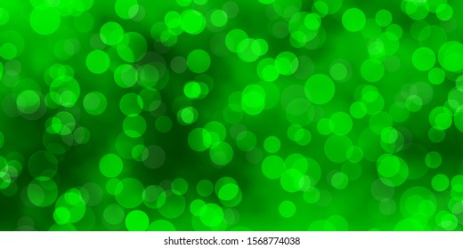 Light Green vector texture with disks. Abstract colorful disks on simple gradient background. Pattern for booklets, leaflets.