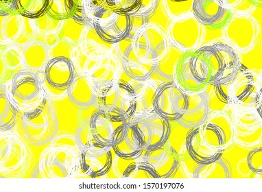 Light Green vector texture with disks. Abstract illustration with colored bubbles in nature style. Pattern for ads, leaflets.