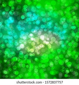Light Green vector texture with disks. Glitter abstract illustration with colorful drops. Pattern for booklets, leaflets.