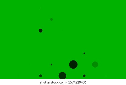 Light Green vector texture with disks. Blurred bubbles on abstract background with colorful gradient. Design for posters, banners.