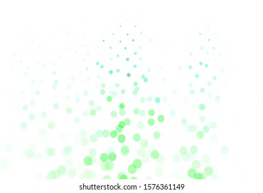 Light Green vector texture with disks. Modern abstract illustration with colorful water drops. Pattern for beautiful websites.