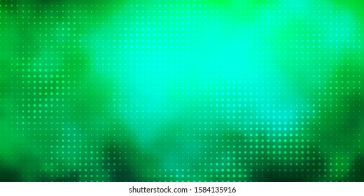 Light Green vector texture with disks. Colorful illustration with gradient dots in nature style. New template for a brand book.