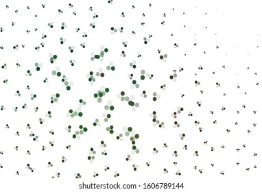 Light Green vector texture with disks. Beautiful colored illustration with blurred circles in nature style. Pattern for textures of wallpapers.