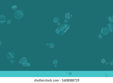 Light Green vector texture with disks. Abstract illustration with colored bubbles in nature style. Pattern for futuristic ad, booklets.