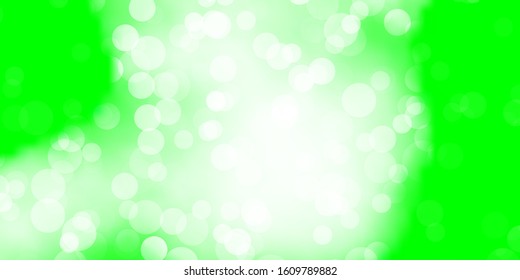 Light Green vector texture with disks. Abstract colorful disks on simple gradient background. Pattern for business ads.