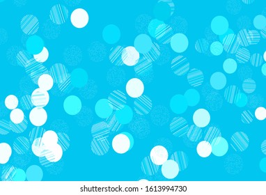 Light Green vector texture with disks. Illustration with set of shining colorful abstract circles. Design for your business advert.