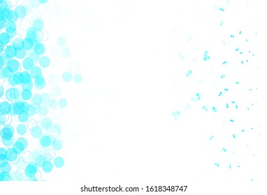 Light Green vector texture with disks. Illustration with set of shining colorful abstract circles. Pattern for textures of wallpapers.