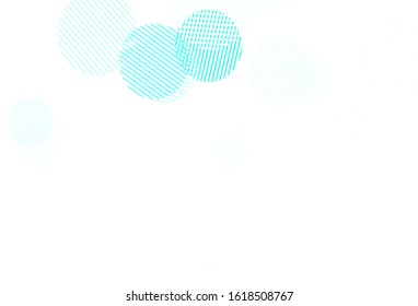 Light Green vector texture with disks. Modern abstract illustration with colorful water drops. Pattern for futuristic ad, booklets.