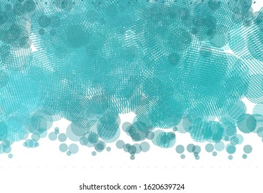 Light Green vector texture with disks. Glitter abstract illustration with blurred drops of rain. Pattern for beautiful websites.