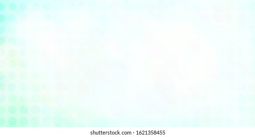 Light Green vector texture with disks. Colorful illustration with gradient dots in nature style. Pattern for websites.