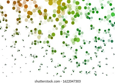 Light Green vector texture with disks. Blurred bubbles on abstract background with colorful gradient. New template for your brand book.