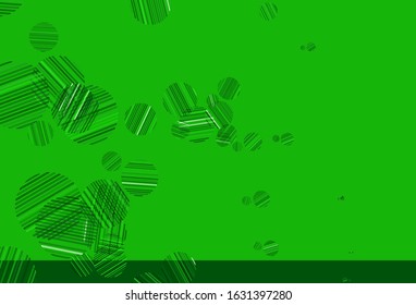 Light Green vector texture with disks. Illustration with set of shining colorful abstract circles. Design for your business advert.