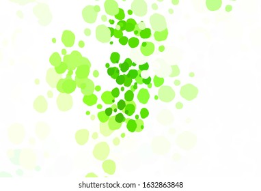 Light Green vector texture with disks. Beautiful colored illustration with blurred circles in nature style. Pattern for beautiful websites.