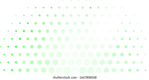 Hellgrüne Vektorillustration mit Scheiben. Abstraktes dekoratives Design im Farbverlauf-Stil mit Blasen. Muster für Tapeten, Vorhänge.