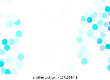 Light Green vector texture with disks. Illustration with set of shining colorful abstract circles. Design for your business advert.