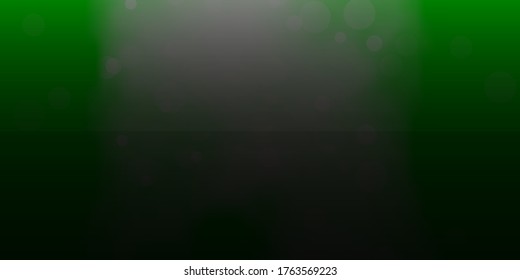 Textura vectorial verde claro con discos. Ilustración abstracta moderna con formas de círculo coloridas. Patrón de folletos, folletos.