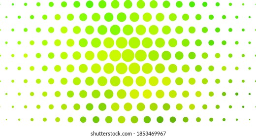 Textura vectorial verde claro con discos. Ilustración abstracta moderna con formas de círculo coloridas. Nueva plantilla para un libro de marcas.