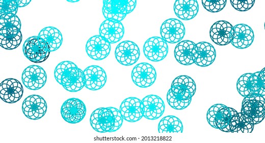 Textura vectorial verde claro con discos. Ilustración abstracta con puntos coloridos al estilo de la naturaleza. Patrón para sitios web.