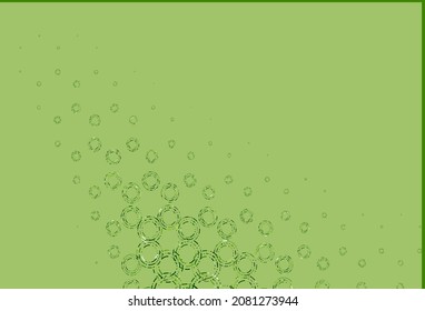 Light green vector texture with disks. Beautiful colored illustration with blurred circles in nature style. Completely new template for your brand book.