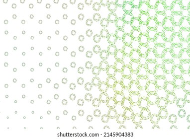 Light green vector texture with disks. Blurred decorative design in abstract style with bubbles. Pattern for ads, leaflets.
