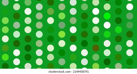 Light green vector texture with disks. Glitter abstract illustration with colorful drops. Design for your commercials.