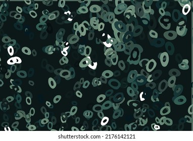 Textura vectorial verde claro con discos. Ilustración abstracta brillante con gotas borrosas de lluvia. Patrón de anuncios, folletos.