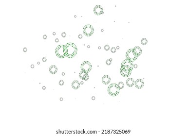 Light Green vector texture with disks. Beautiful colored illustration with blurred circles in nature style. Pattern of water, rain drops.