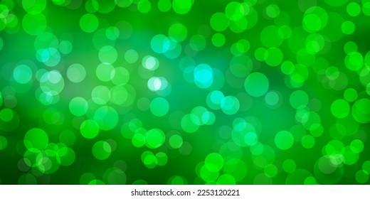 Light Green vector texture with disks. Abstract illustration with colorful spots in nature style. New template for a brand book.