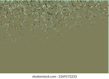 Light green vector texture with disks. Blurred decorative design in abstract style with bubbles. Design for posters, banners.