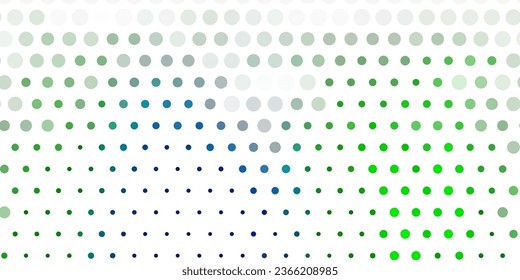 Light green vector texture with disks. Colorful illustration with gradient dots in nature style. Design for your commercials.