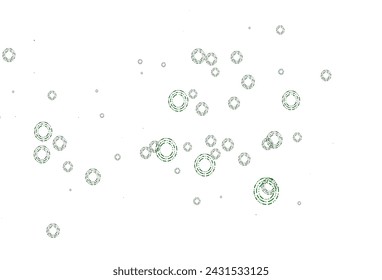 Light Green vector texture with disks. Beautiful colored illustration with blurred circles in nature style. Completely new template for your brand book.