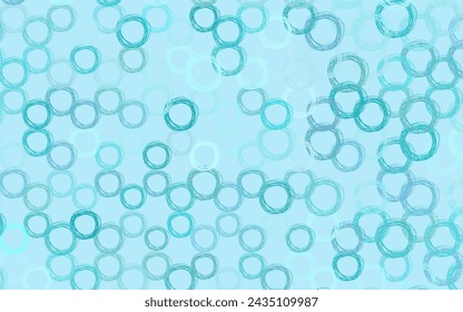 Light Green vector texture with disks. Illustration with set of shining colorful abstract circles. Design for your business advert.