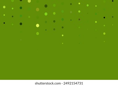 Light Green vector texture with disks. Beautiful colored illustration with blurred circles in nature style. Design for business adverts.