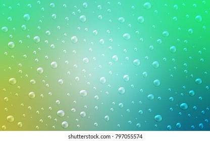 Light Green vector texture with disks. Blurred decorative design in abstract style with bubbles. The pattern can be used for beautiful websites.