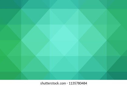 Light Green vector texture with gradient triangles. Geometric illustration in Origami style with gradient.  Brand new style for your business design.