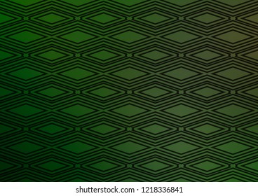 Light Green vector texture with lines, rhombuses. Shining colorful illustration with lines, rectangles. Pattern for ads, posters, banners.