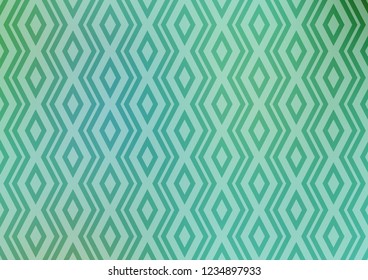 Light Green vector texture with lines, rhombuses. Colorful decorative design in simple style with lines, rhombuses. Best design for your ad, poster, banner.